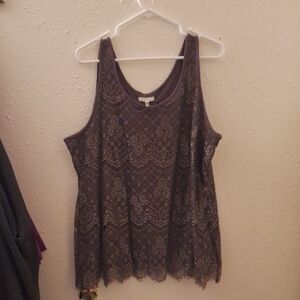 Maurices Brown Boxy Sleeveless Tank Top